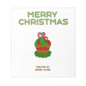Weihnachtskuchen Notepad (14 cm x 15,2 cm) Notizblock (Vorderseite)