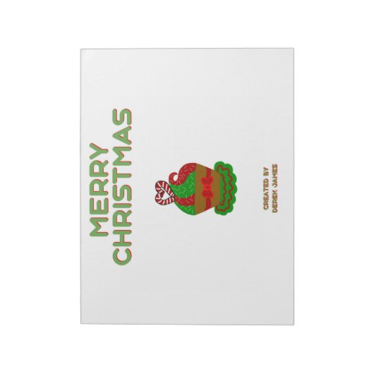 Weihnachtskuchen Notepad (27,9 cm x 21,6 cm) Notizblock (Rotiert)