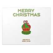 Weihnachtskuchen Notepad (27,9 cm x 21,6 cm) Notizblock (Vorderseite)