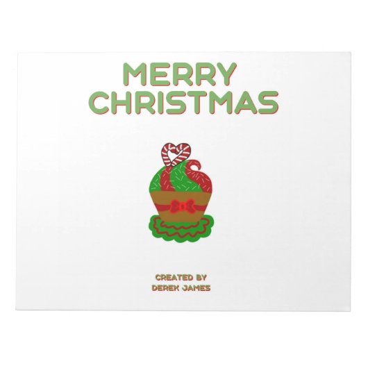 Weihnachtskuchen Notepad (27,9 cm x 21,6 cm) Notizblock (Vorderseite)