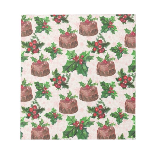 Weihnachtskuchen Notizblock (Vorderseite)