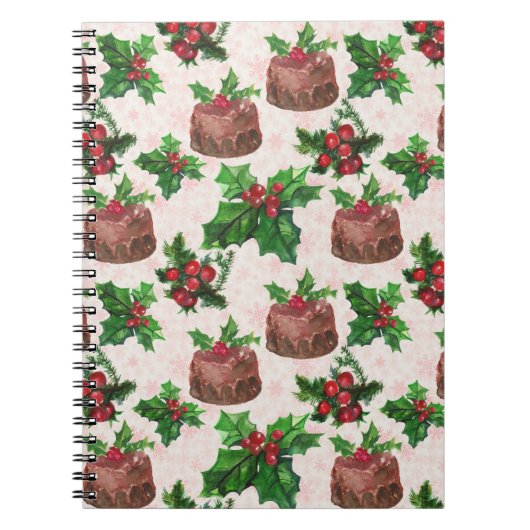 Weihnachtskuchen Notizblock (Vorderseite)