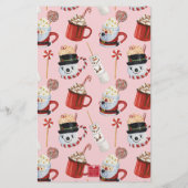Weihnachtskuchen Personalisiert Briefpapier (Rückseite)