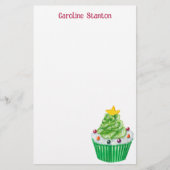 Weihnachtskuchen Personalisiert Briefpapier (Vorderseite)