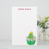 Weihnachtskuchen Personalisiert Briefpapier (Stehend Vorderseite)