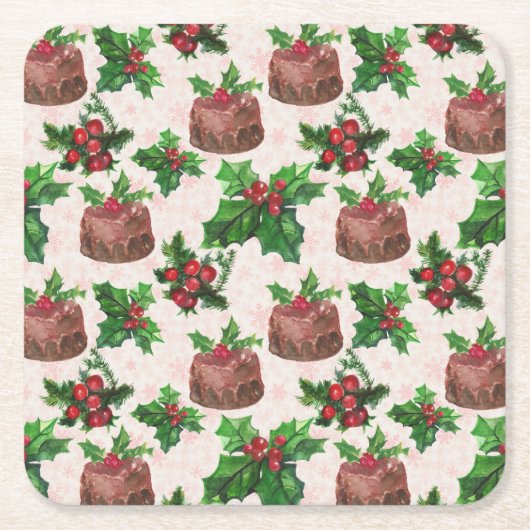 Weihnachtskuchen Rechteckiger Pappuntersetzer (Vorderseite)