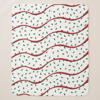 Weihnachtskuchen Roter Streifen Frosting Grüne Spr Sherpadecke
