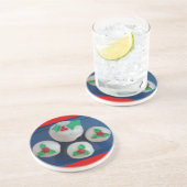 Weihnachtskuchen Sandstein Untersetzer (Seite)