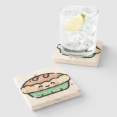 Weihnachtskuchen Steinuntersetzer (Seitenansicht)