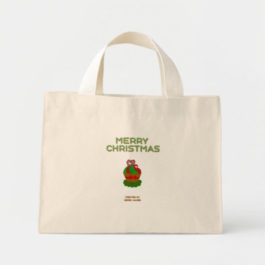 Weihnachtskuchen Tiny Tote Tasche (Vorne)