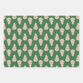 Weihnachtskuchen-Verpackungspapier-Set mit 3 Muste Geschenkpapier Set (Vorderseite)