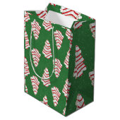 Weihnachtskuchen-Verpackungspapier-Set mit 3 Muste Mittlere Geschenktüte (Rückseite Schrägansicht)
