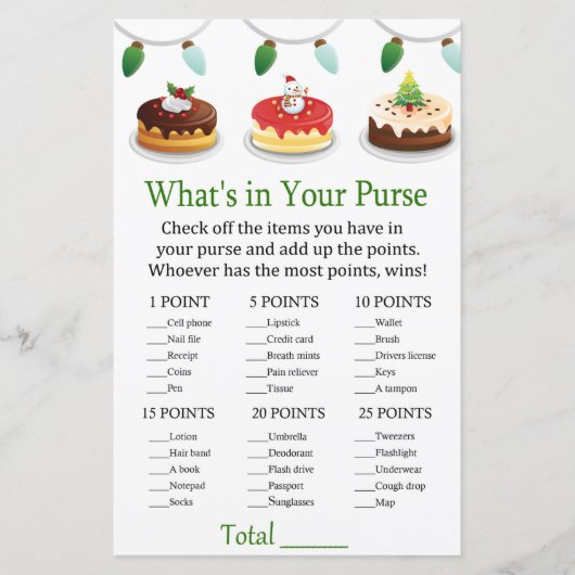 Weihnachtskuchen Was ist in Ihrem Geldbeutel? (Vorderseite)