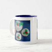 Weihnachtskuchen Zweifarbige Tasse (Vorderseite Links)