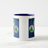 Weihnachtskuchen Zweifarbige Tasse (Mittel)