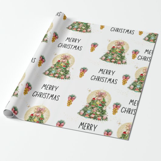 Weihnachtskuchenbaum Geschenkpapier (Ungerollt)