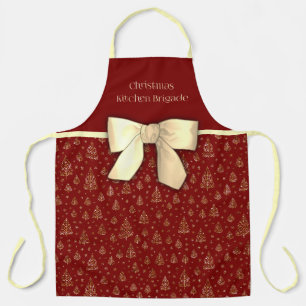 Weihnachtsküchenbrigade Schleife kleine Kiefern Schürze