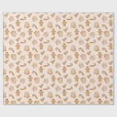 Weihnachtskuchenmuster gekachelt geschenkpapier (Flach)