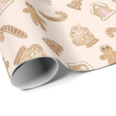 Weihnachtskuchenmuster gekachelt geschenkpapier (Rolleneckpunkt)