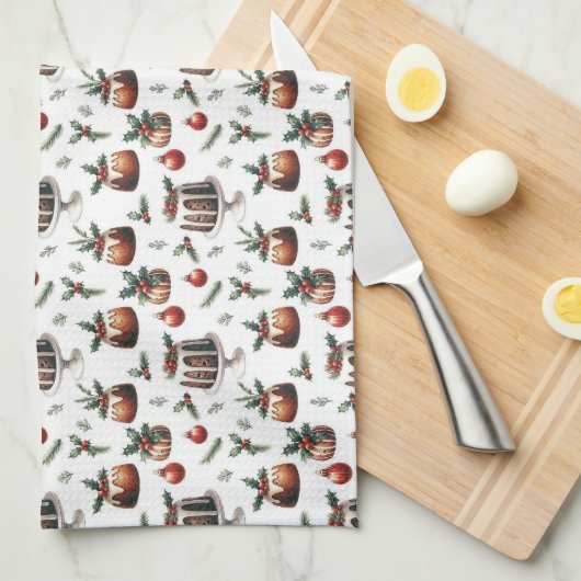 Weihnachtskuchenmuster Geschirrtuch (Viertel Falte)