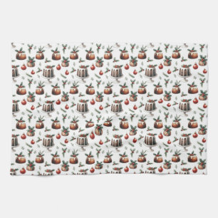 Weihnachtskuchenmuster Geschirrtuch