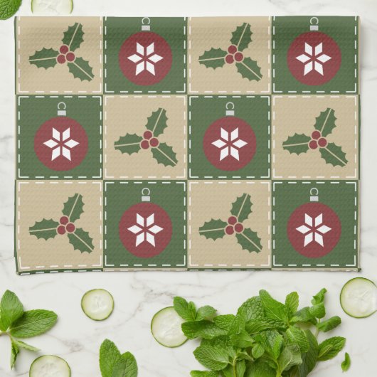 Weihnachtsküchentuch Geschirrtuch (Gefaltet)