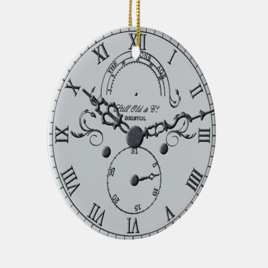 Weihnachtskuckuck oder Großvater Uhr Weihnachten Keramik Ornament (Rechts)