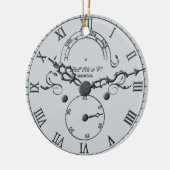 Weihnachtskuckuck oder Großvater Uhr Weihnachten Keramik Ornament (Links)