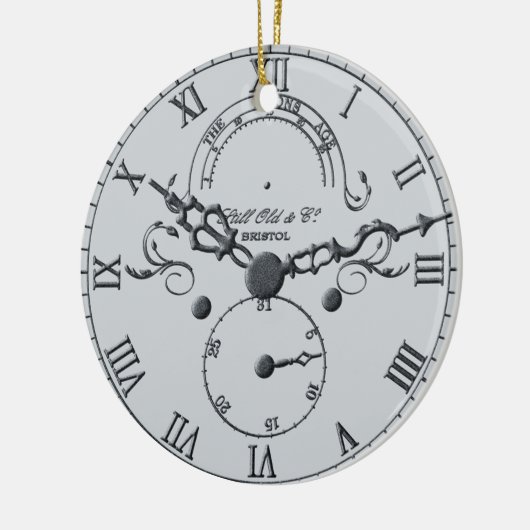 Weihnachtskuckuck oder Großvater Uhr Weihnachten Keramik Ornament (Links)