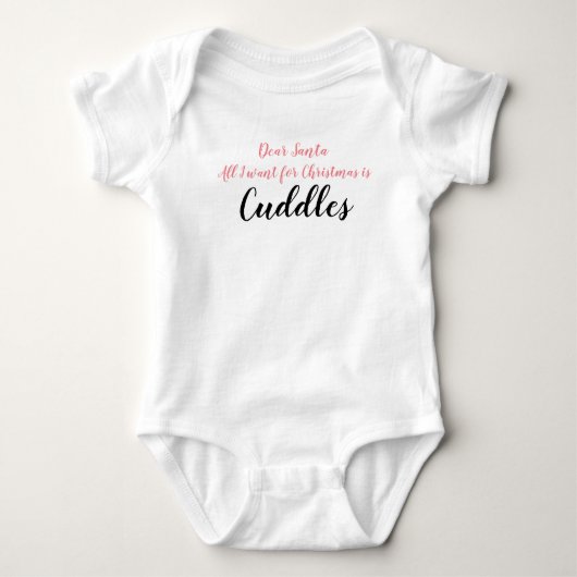 Weihnachtskuddel Baby Strampler (Vorderseite)