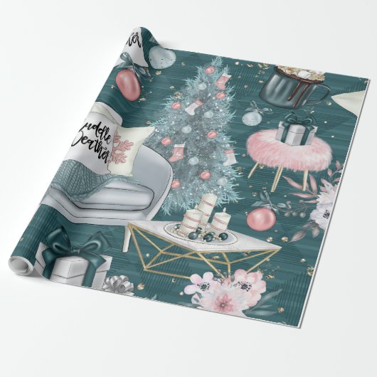 Weihnachtskuddle Wetter Geschenkpapier (Ungerollt)