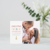 Weihnachtskuddles lustig buntes ein Foto Feiertagspostkarte (Stehend Vorderseite)