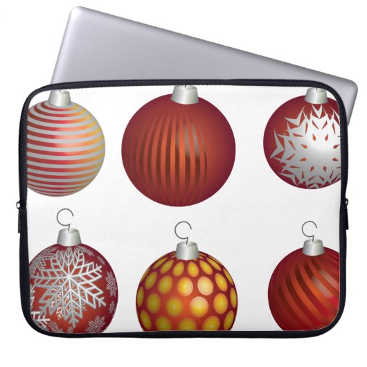 Weihnachtskugel Dekoration Laptopschutzhülle (Vorderseite)