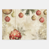 Weihnachtskugel Geschenkpapier Set (Vorderseite 3)