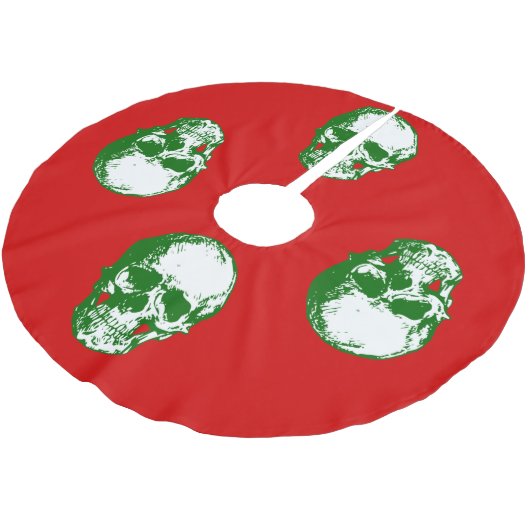 Weihnachtskugel mit einem Skelett Polyester Weihnachtsbaumdecke (Schrägansicht)