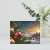 Weihnachtskugel Postkarte (Stehend Vorderseite)