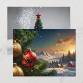 Weihnachtskugel Postkarte (Vorne/Hinten)