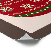 Weihnachtskugel Rot Poster (Ecke)