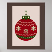 Weihnachtskugel Rot Poster (Vorne)