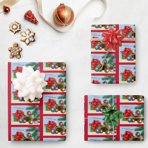 Weihnachtskugel Schmuck Siamkatze Lustig Geschenkpapier Set