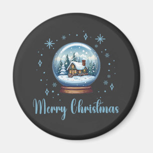 Weihnachtskugel Schnee Magie Magnet