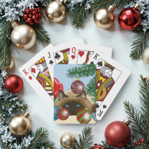 Weihnachtskugel Siamkatze Lustig Spielkarten