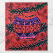 Weihnachtskugel Weinetikett (Einzelnes Label)