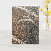 Weihnachtskugelkarte Karte (Gelbe Blume)