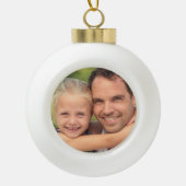 Weihnachtskugeln bedrucken keramik Kugel-Ornament (Vorderseite)