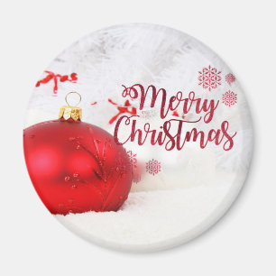 Weihnachtskugeln, Frohe Weihnachten Magnet