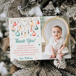  Weihnachtskugeln Geburtstagsfeier Dankeskarten  Einladung