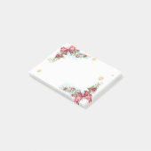 Weihnachtskugeln, Kiefernzweig-Bogen Post-it Klebezettel (angewinkelt)
