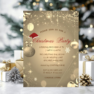 Weihnachtskugeln Konfetti Weihnachtsunternehmen  Einladung