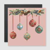 Weihnachtskugeln Magnetkarte (Vorne/Hinten)